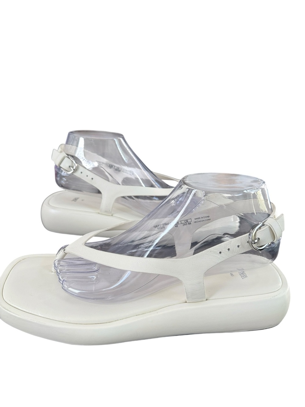 Zara Platform Thong Sandals Size 40 US 9 - Picture 3 of 9